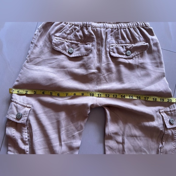 DA-NANG Cargo Pants 100% Silk Full Length Vintage Pockets Elastic Waist/ankle XS - Picture 8 of 16